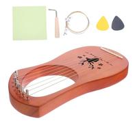 Gatuida Wooden Harp Retro Style String Lyre Harp Ancient Style for Lap Lyre Musical Instruments Color