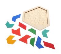 Gatuida Wooden Hexagon Puzzle Educational for Enhances Hand-eye Coordination Creative Shape Sliding Brain Teaser for Preschool Early Learning and Family Interaction