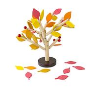 Gatuida Wooden Leaves Building Blocks Educational Puzzle for Premium Wood Material Enhances Logic Thinking Shape Recognition and Fine Motor Skills Random Color Montessori Random Color