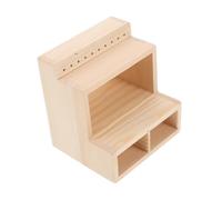Gatuida Wooden Nail Tool Organizer Box with Compartments Large Capacity Manicure Supply Storage for Nail Drill Bits for Salon and Home Use