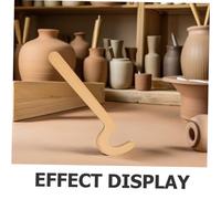 Gatuida Wooden Pottery Rim Shaping Tool Long Handle Clay Modeling Stick for Ceramic and Polymer Clay Artists DIY Crafting Accelerates Pottery Creation Industrial Strength Material