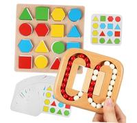 Gatuida Wooden Puzzle Board for Seniors Cognitive Training Games Geometric Maze Puzzles for Elderly Mental Stimulation Interactive Brain Teaser Activity