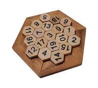 Gatuida Wooden Puzzle for Intelligence Development Educational Brain Teaser Cognition Plaything for Portable Hexagonal Cognitive Puzzle Board for Counting and Hands Learning