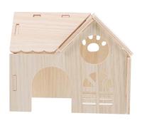 Gatuida Wooden Small Animal House Hideout for Hamster Rat Guinea Pig Rabbit Decorative Hideouts Toys for Hamsters