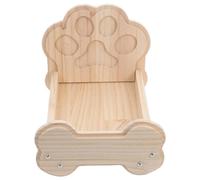 Gatuida Wooden Small Animal Sleeping Bed for Dwarf Rabbits, Guinea Pigs, Chinchillas and Hamsters - Cozy Beige Pet Cave Hideout for Rabbit Habitat and Hamster Foraging Nest