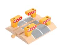 Gatuida Wooden Train Track Accessories Railway Railing Barrier Road Block Scene Prop for Educational Play Enhances Critical Thinking Creativity Safe Design