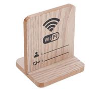 Gatuida Wooden Wifi Password Sign Board with Base, Guest Bedroom and Business Table Display, Reusable Wifi Network Password Sign for Home, Hotel, Café and Restaurant Essentials