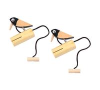 Gatuida Wooden Woodpecker Musical Instrument Set 2PCS Garden Decorative Toy for Kids Educational Sound Barrel for Music Teaching and Early Learning