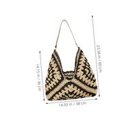 Gatuida Woven Tote Bag for Women Lightweight Paper Rope Handwoven Shoulder Bag with Large Capacity Spacious Interior for Vacation Work and Everyday Use
