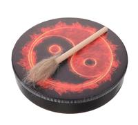 Gatuida Yin Yang Shaman Hand Drum with Stick Therapeutic Sound Percussion Instrument for Mindfulness Meditation Spiritual Reflection Relaxation and Healing Rituals