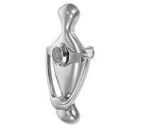 Gatuida Zinc Alloy Door Knocker with Peephole Ergonomic Front Door View Knocker Replacement Widened Base Design for Home and Hotel Security Easy Installation Chrome Spyhole Viewer
