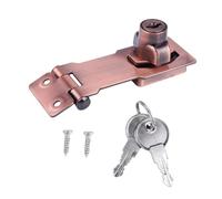 Gatuida Zinc Alloy Keyed Locking Hasp with Turn Knob Cabinet Door Catch for Secure File Cabinets and Heavy Duty Safety Lock