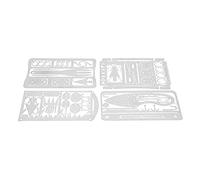 Gatuxe Survival Card, Stainless Steel Wilderness Survival Gear for Outdoor Camping for Hiking for Fishing
