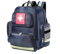 Gatycallaty First Aid Backpack Medical Emt First Responder Bag Empty Ems Emergency Home Health Hiking Trauma Travel Camping (Large, Navy)