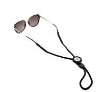GATYZGEAR Eyeglass Lanyard - Sunglass Strap with Holder Compatible with AirTag Tracker - Adjustable Eyeglass Strap for Eyewear Loss Prevention - Sunglasses Lanyards (Black Rope Small Case), Black, One