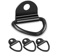 GAUATO 4 PCS Tie Down Anchor, Heavy Duty Tie Down Rings V Mounting Ring Lashing Eyelets, Steel D Ring Cargo Trailer Anchor Hook with Load 400 kg for Securing Loads in Cars, Kayaks and Trailers (Black)