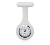gaubss Nurse Fob Watch with Brooch, Nurses Watches for Women Men, Fob Watches for Nurses, Doctors, Paramedics - Easy to Read-Quartz Movement, Ideal for Healthcare Professionals (White)