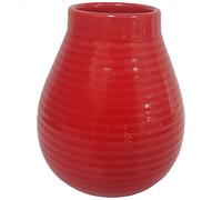 Gaucho Bruno Large Ceramic Yerba Mate Cup - Reusable, Slip-Proof Gripping and Easy Cleaning - Retains Heat, Ideal for Teabags - for Home and Travel Use - Red