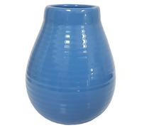 Gaucho Bruno Large Ceramic Yerba Mate Cup - Reusable, Slip-Proof Gripping and Easy Cleaning - Retains Heat, Ideal for Teabags - for Home and Travel Use - Sky Blue