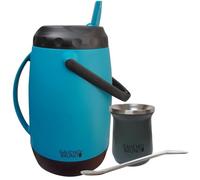 Gaucho Bruno Terere Starter Set, Thermal Mate Cup, Bombilla Straw and 2.5 Litre Paraguayan Flask with Pouring Spout | Comfortable to Hold | Maintains Drink Temperature.