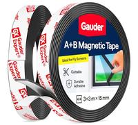GAUDER B Magnetic Tape Self-Adhesive, Magnetic Strips (3+3 m)