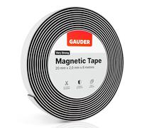 GAUDER Self-Adhesive Magnetic Tape Strong - Foam Adhesive Magnetic Strips for Uneven Surfaces - High Strength Magnet Roll with Enhanced Adhesion and Optimized Force (6 m x 20 mm)