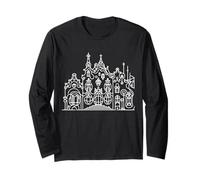 Gaudi Architecture Line Art Barcelona Modernism Design Long Sleeve T-Shirt