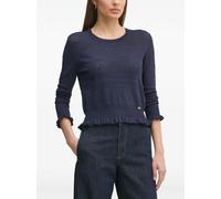 Gaudi ruffled-hem sweater - Blue XS-S-L