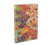 Paperblanks Hardback Journal – Gaudi’s Sun (Gaudi’s Mosaics) – Midi Lined, Wrap Closure