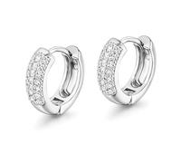 GAUEIOUR 1 Pair Women's Men Hoop Earrings Small Diamond Silver-Plated Copper Earrings Same Style As Neyma Fashion Item Hip Hop Street Shining Daily Jewelry Accessories