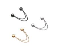 GAUEIOUR 3PCS Magnetic Clothing Clips, Multi-Function Magnetic Pinless Clothing Clips, Hem Shawl T-Shirt Hem Shirt Sleeve Magnetics Seam Free Fastening Decoration Buckle (Silver/Gold/Black)