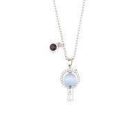 GAUEIOUR Army-Bomb Necklace Inspired By K-Pop Lightstick Plated Jewelry | Bts Cat's Eye Crystal Silver-Plated Alloy Chain Charm Pop Stars World Concert Inspired Statement Jewelry Gifts for Fans
