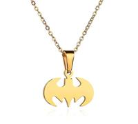 GAUEIOUR Bat Pendant Necklace,Creative Stainless Steel Cartoon Necklace,Superhero Lover Jewelry