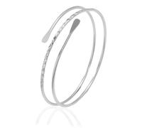 GAUEIOUR Boho Upper Arm Cuff Bracelet,Adjustable Silver Wire Loop Arm Cuff Bracelet,Multi-layer Lline Hip-hop Alloy Bracelet,Metal Jewelry