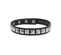 GAUEIOUR Bristol Novelty BA185 Punk Studded Choker, Gothic Rock Heavy Metal Leather Choker Accessories Adjustable for Halloween Party Stage Performance Cosplay Women Men(Black)