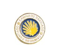 GAUEIOUR Camino de Santiago Lapel Pins St James Cross Scallop Shell Badges | Pilgrim Metal Enamel Camino Road Marker Decorative Brooches Pin for Women Men Outdoor Hiking Travel Souvenir Clothing Badge