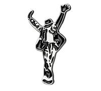 GAUEIOUR Classic MJ Black White Enamel Pin, Timeless King of Pop Lapel Pins