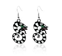 GAUEIOUR Coral Snake Dragon Earrings,Halloween Snake Earrings for Women,Gothic Punk Jewelry Oil Dropping Alloy Earring Cosplay Party Costume Accessories