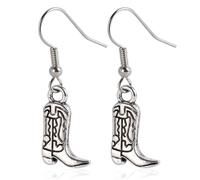 GAUEIOUR Cowboy Girl Western Boots Earrings Fashionable Punk Unique Niche Design Sense Earring Creative Retro Style Metal Earrings
