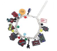 GAUEIOUR Cute Bracelet Cartoon Simple Jewellery for Womens,Stranger Eleven Ives Mike Classic Horror Theme Element Figure Pendant Bangles, Adjustable Drop Hand Chain Party Costume Accessories