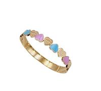 GAUEIOUR Cute Love Heart-Shaped Titanium Steel Bracelet, Colorful Creative Sweet Letter Design, Fashionable and Minimalist