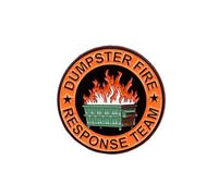 GAUEIOUR Dumpster Fire Response Team Pin,Cartoon Trash Fire Sarcastic Button Alloy Brooch Office Humor Funny Enamel Pin for Boss's Day Employee Coworkers Team Leader Decorative Jewelry Accessories