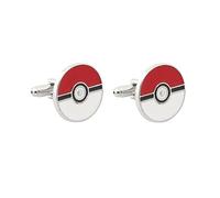 GAUEIOUR Elf Ball Cufflinks, Cartoon Personalized Fashion Men's Shirt Cufflinks,Surroundings of Japanese Anime Cufflinks, 2cm, red