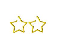 GAUEIOUR Geometric Star Earrings, Frost Color Fashion Earrings, Women's Korean Edition Sweet Style Earrings, Small and Elegant Style Earrings with Small Design（Yellow）