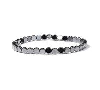 GAUEIOUR Hemys Hematite Bracelet, Hematite Gemstone Bead Bracelet For Men Women,Natural Power Stone Adjustable Elastic Stylish Design Wrist Jewelry, Round