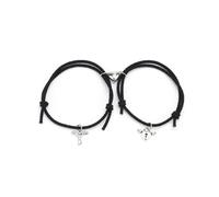 GAUEIOUR Magnetic Couple Bracelet,Simple and Fashionable, Love Wing Key Lock Alloy Magnetic Bracelet, Personalized Double Jewelry, Symbol of Love and Friendship, Jewelry Gifts