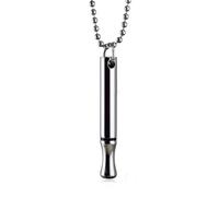 GAUEIOUR Mindful Breathing Necklace,Meditation Mindfulness Breathing Pendant Necklace,Stainless Steel Pendant Necklaces,Breath Relief Necklaces(Silver)