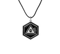 GAUEIOUR Murder Uzi Drone Skull Pendant, Cool Metal Chain for Men Women, Cartoon Fashion Necklace, Costume Accessories, Copper
