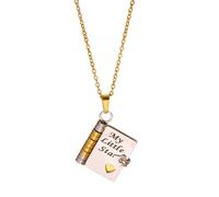 GAUEIOUR My Little Star Book Necklace for Daughter,My Incredible Daughter Book Necklace, Adjustable Silver Gold for Women Gift Carries Everlasting Love
