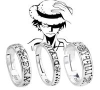 GAUEIOUR One Ring,Carving Letters, Ghosts, Symbol Rings,Vintage Fashion Good Friend Alloy Ring,Anime Cos Animation Accessories
